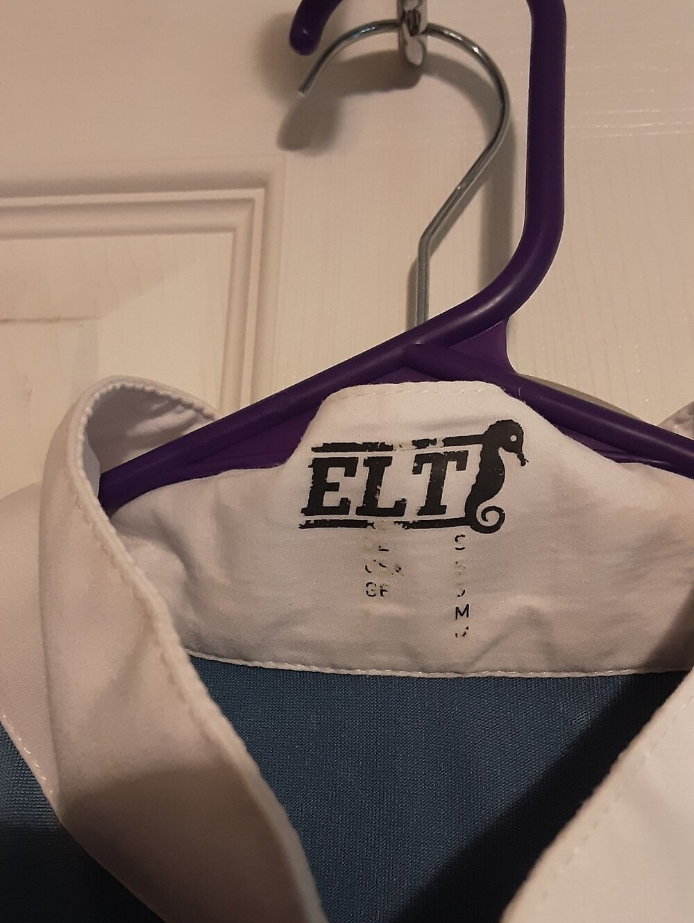 Women’s Light Blue Equestrian Riding Shirt - Picture 6 of 6